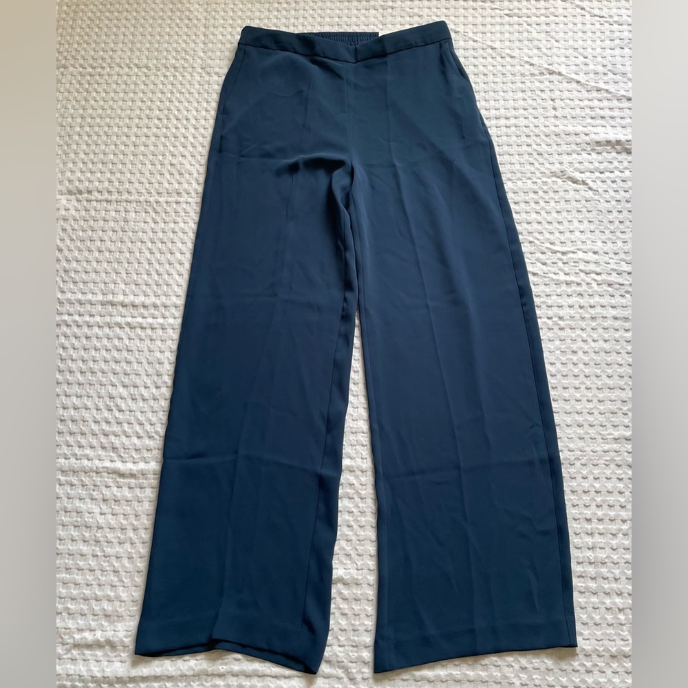 Chico’s Wide Leg Soft Pants 1.5 Tall (US Medium Tall/10T) NWT Pull On Blue